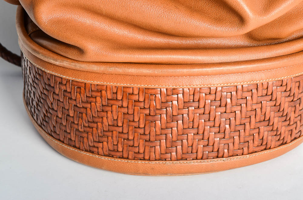 B. Kieselstein-Cord Leather Bucket Bag