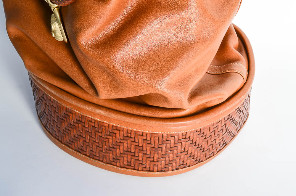 B. Kieselstein-Cord Leather Bucket Bag