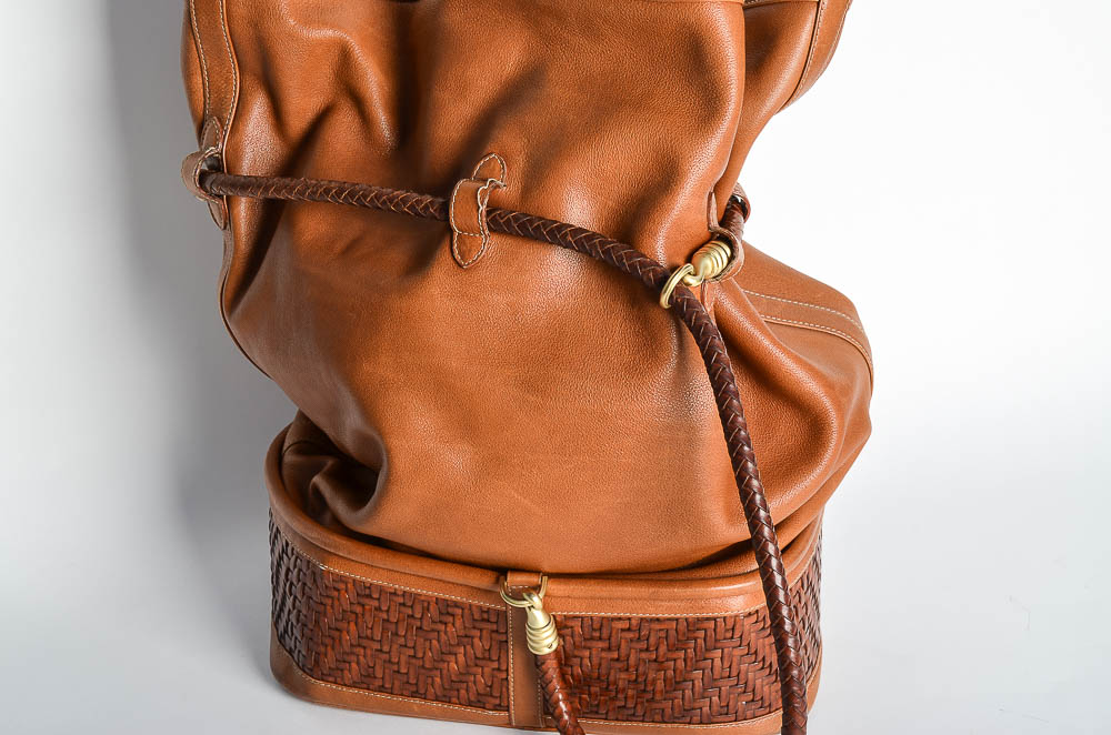 B. Kieselstein-Cord Leather Bucket Bag