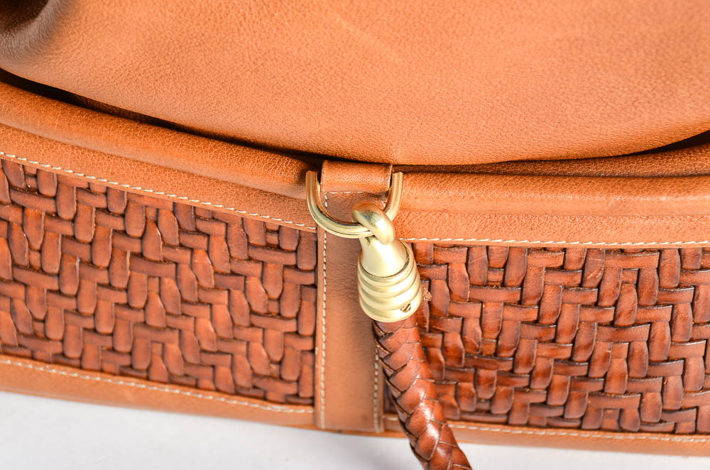 B. Kieselstein-Cord Leather Bucket Bag