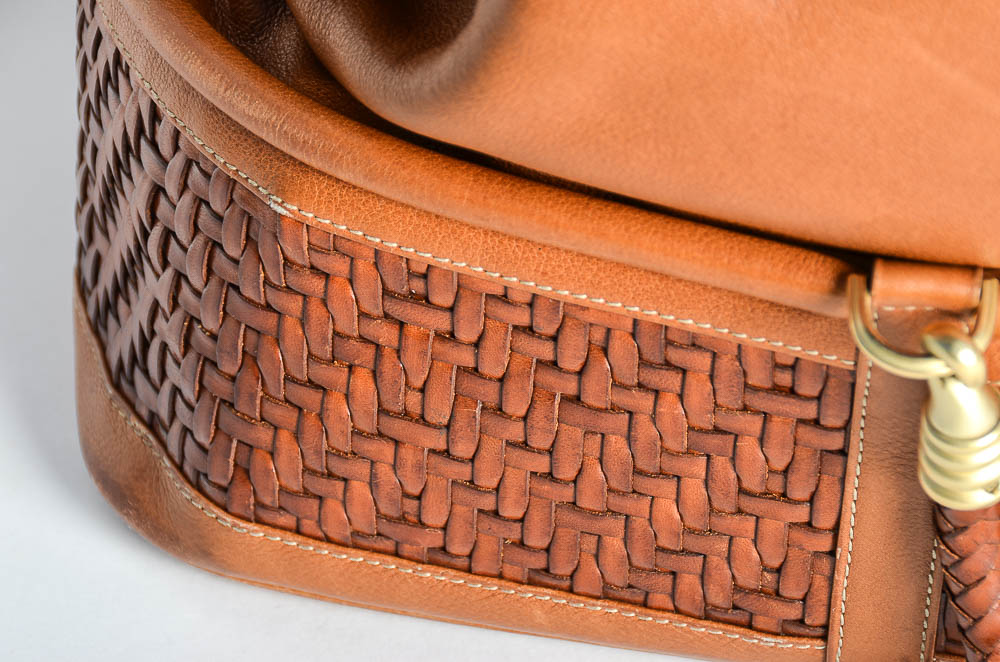 B. Kieselstein-Cord Leather Bucket Bag