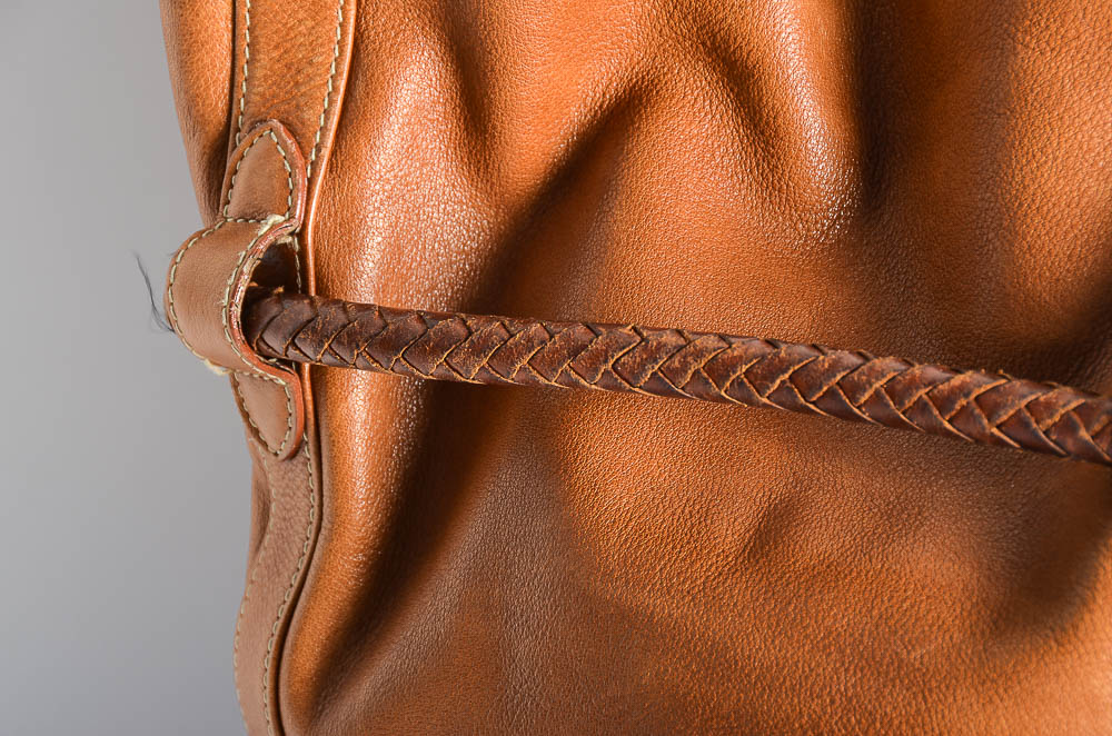 B. Kieselstein-Cord Leather Bucket Bag