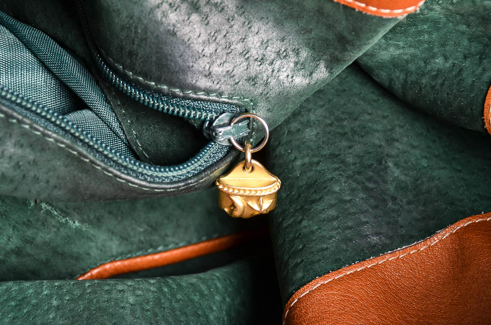 B. Kieselstein-Cord Leather Bucket Bag