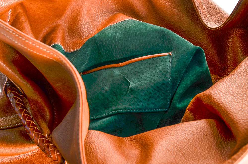 B. Kieselstein-Cord Leather Bucket Bag