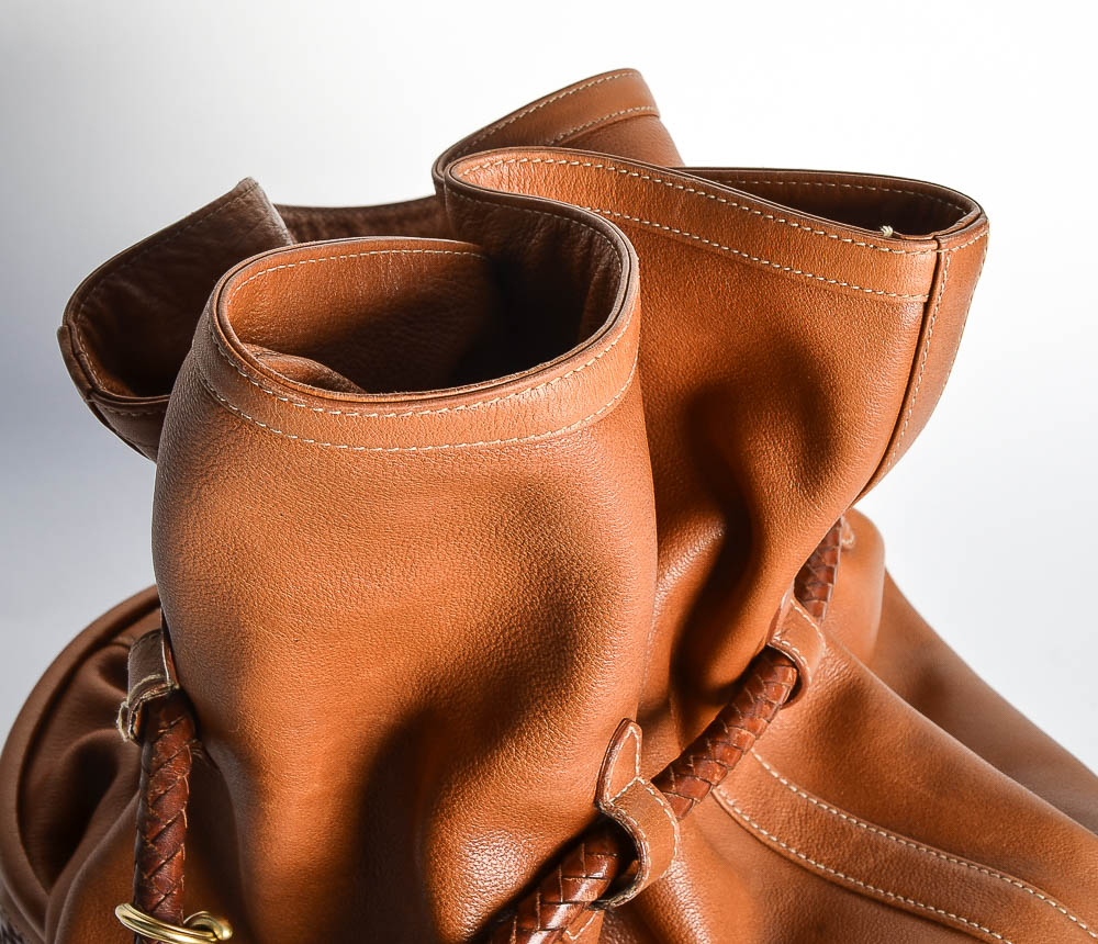 B. Kieselstein-Cord Leather Bucket Bag