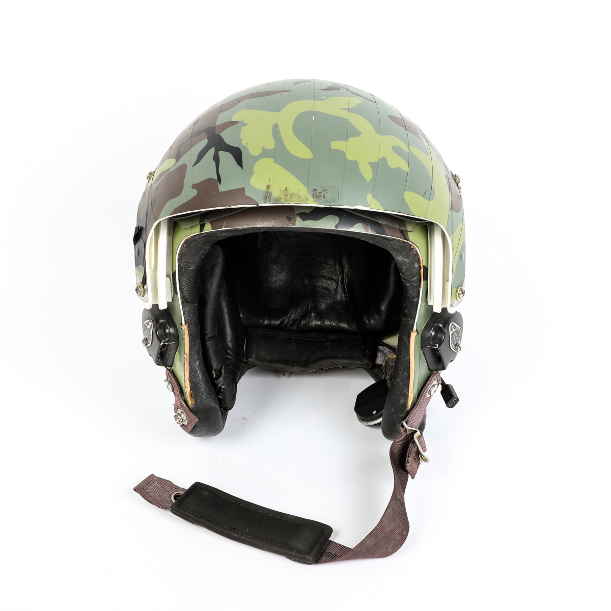 Vietnam War Fighter Pilot Helmet with Bag and "Thunderchief" by Don Henry