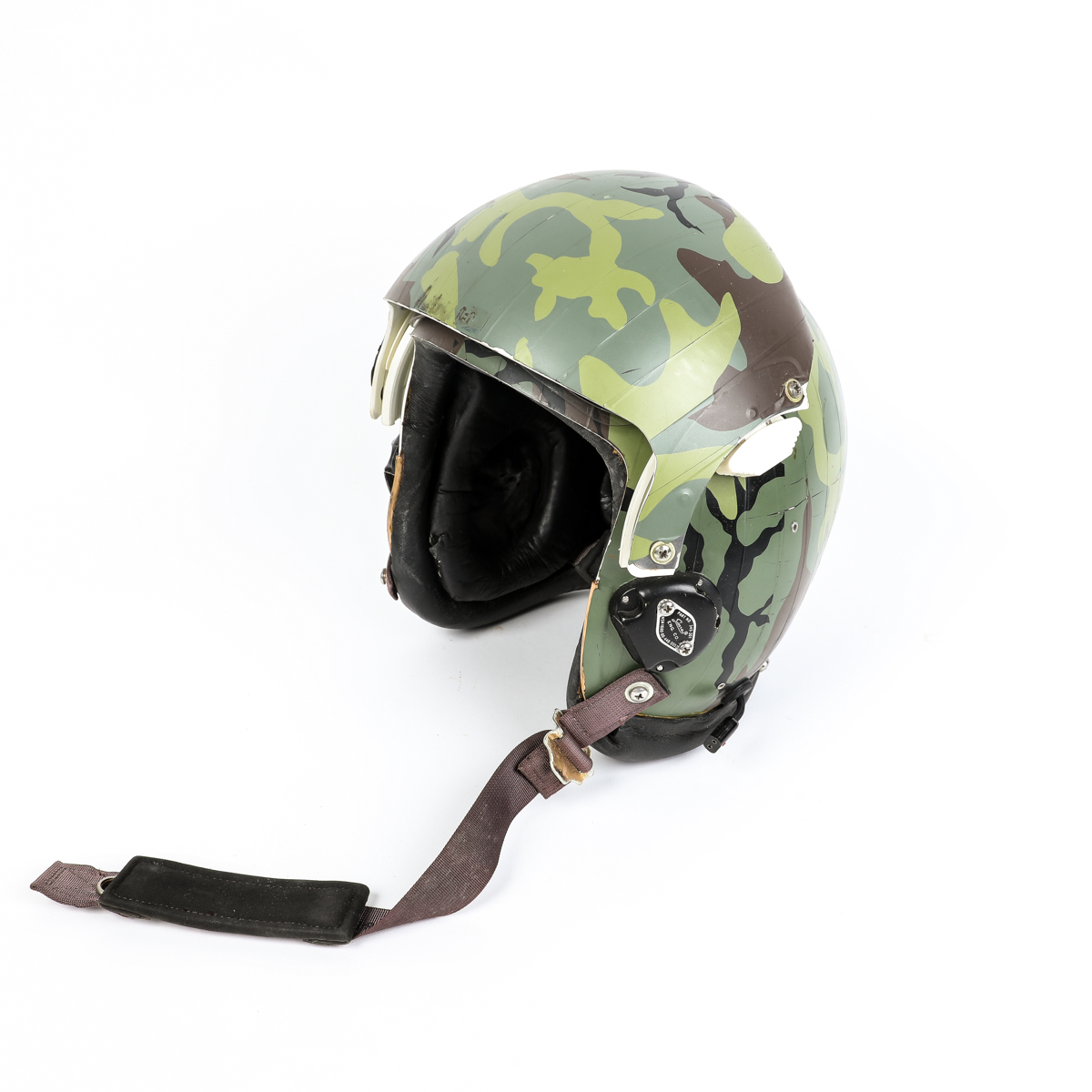 Vietnam War Fighter Pilot Helmet with Bag and "Thunderchief" by Don Henry