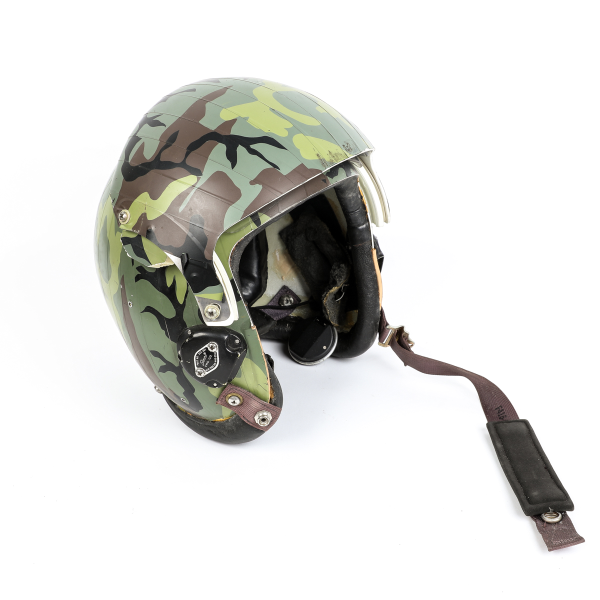 Vietnam War Fighter Pilot Helmet with Bag and "Thunderchief" by Don Henry