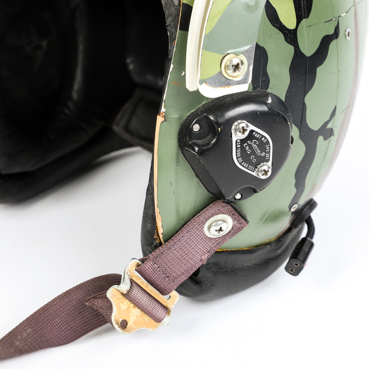 Vietnam War Fighter Pilot Helmet with Bag and "Thunderchief" by Don Henry