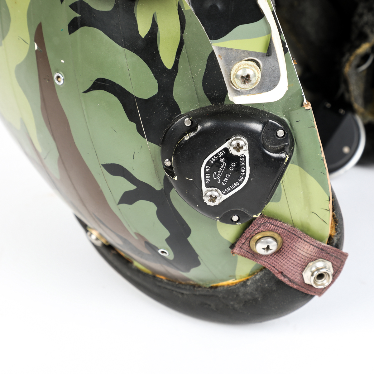 Vietnam War Fighter Pilot Helmet with Bag and "Thunderchief" by Don Henry