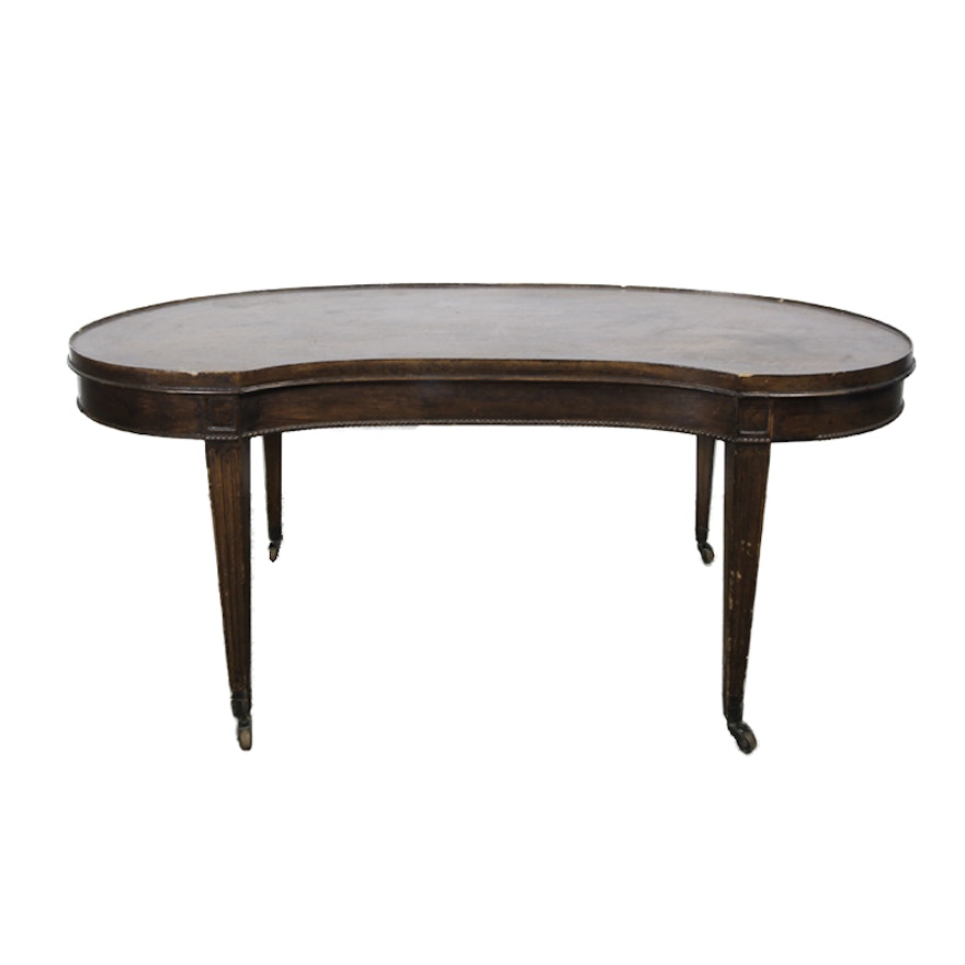 Vintage Kidney Shaped Mahogany Coffee Table