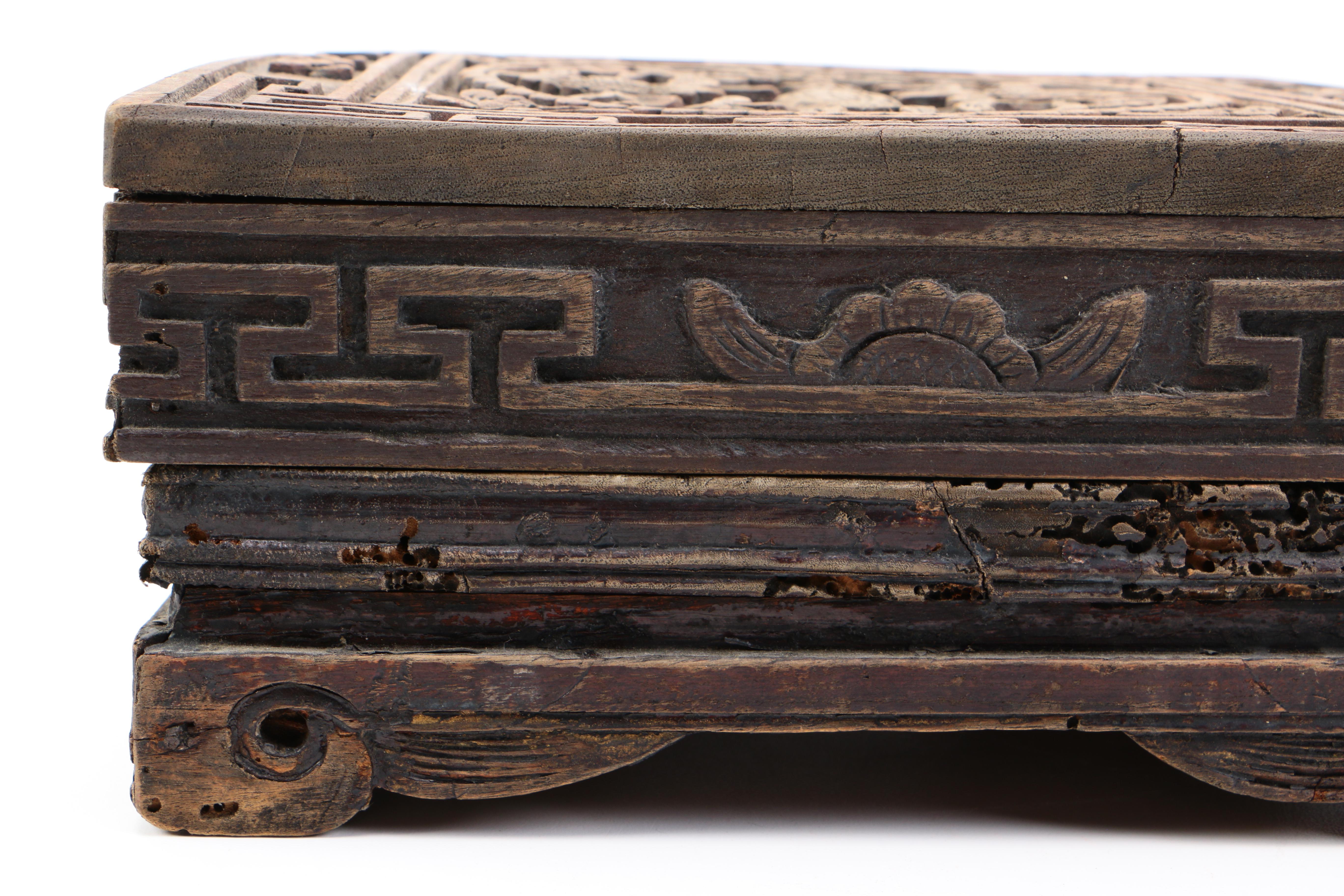 Chinese Carved Wooden Box