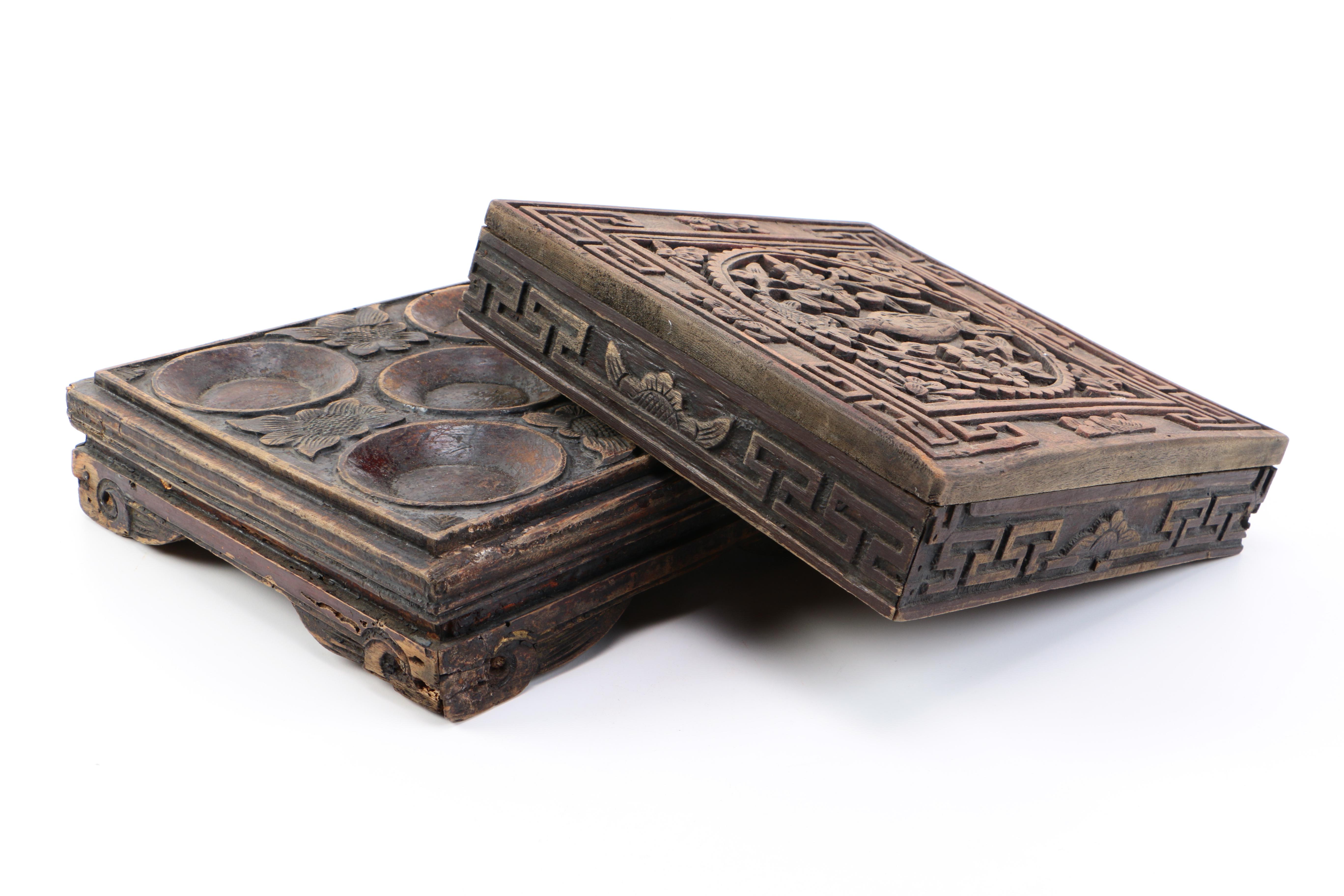 Chinese Carved Wooden Box