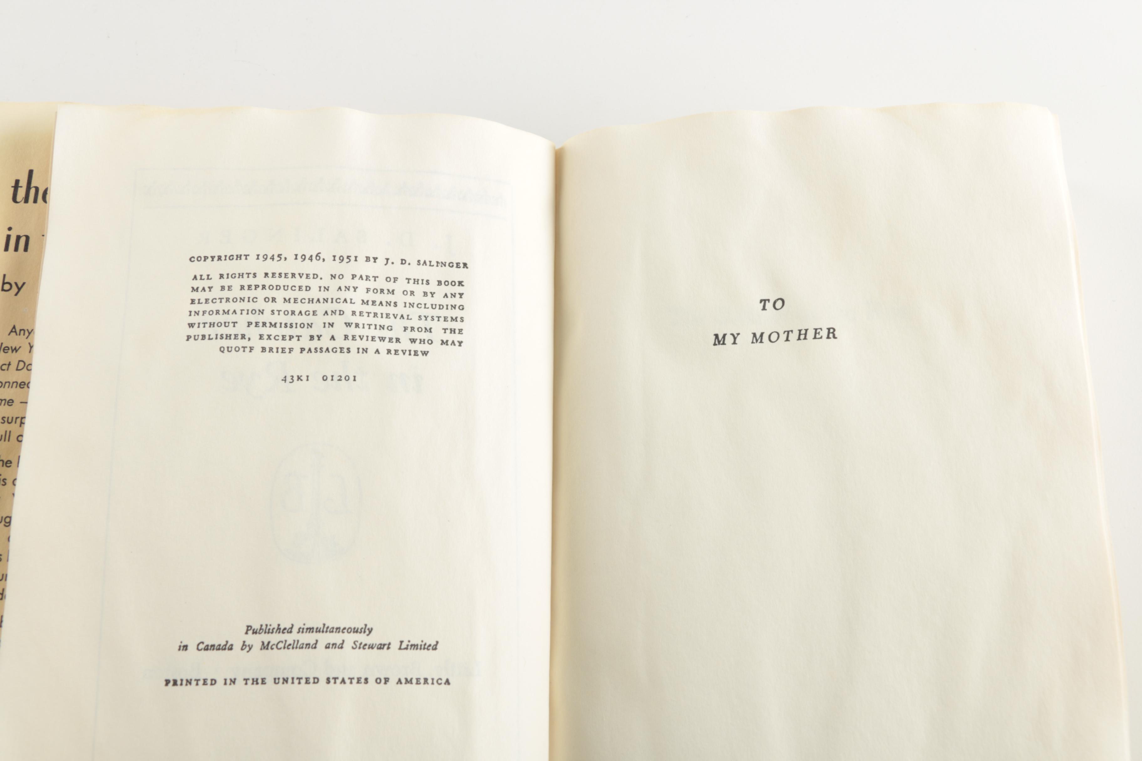 Vintage  "The Catcher in the Rye" by J. D. Salinger