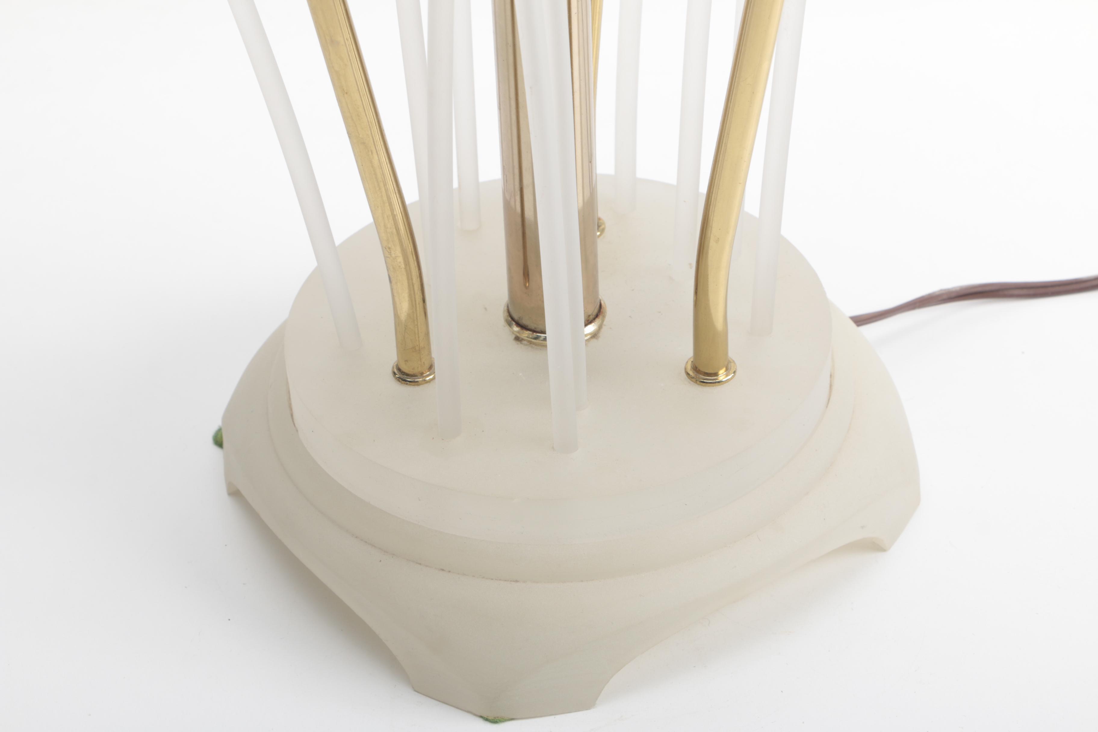 Modern White Plastic Tulip Table Lamp