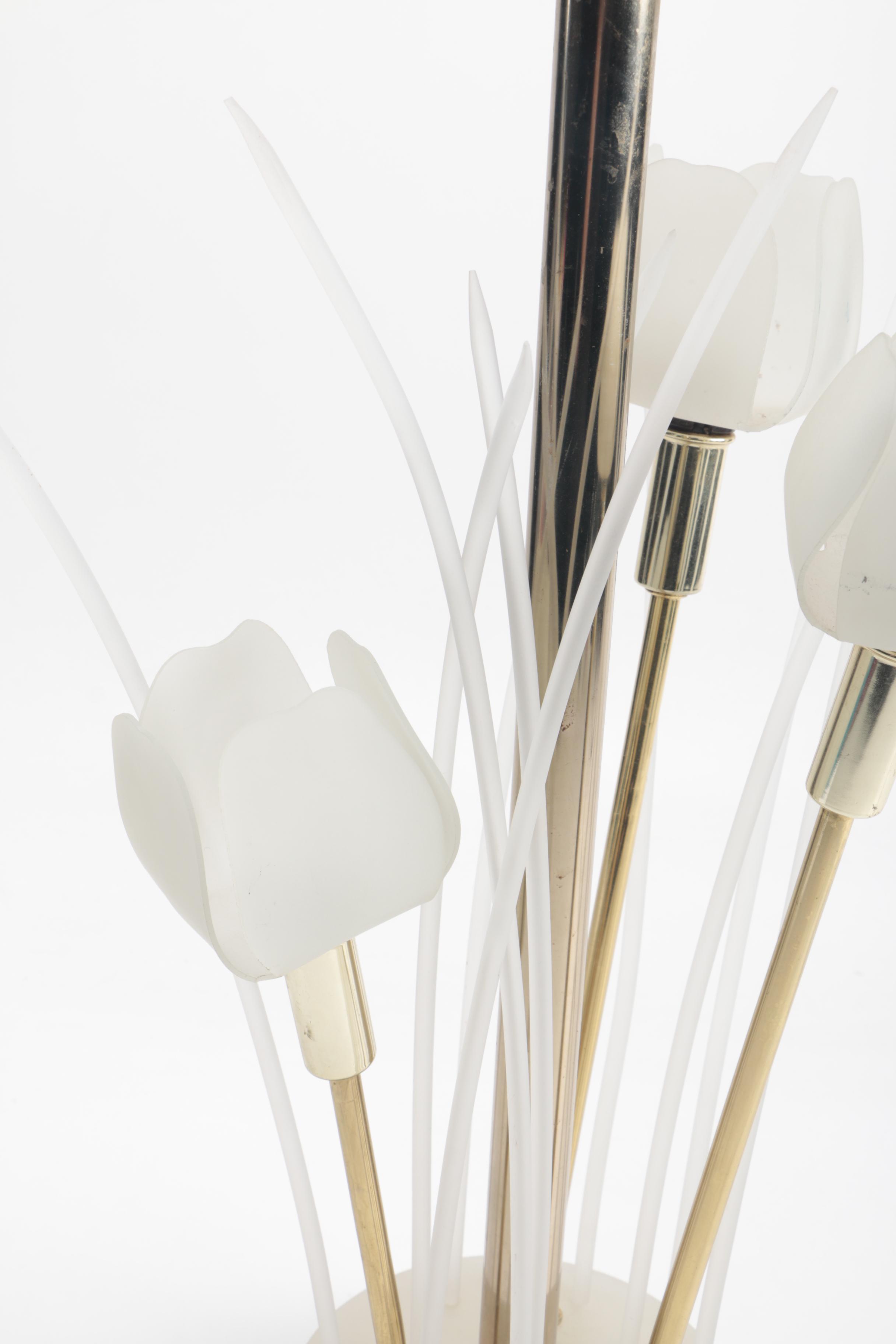 Modern White Plastic Tulip Table Lamp