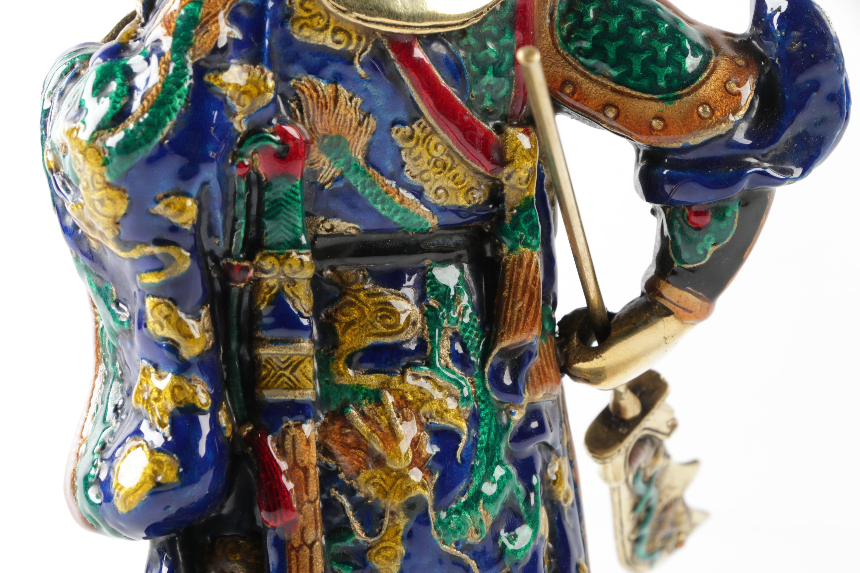 Guan Yu Bronze Warrior Figurine