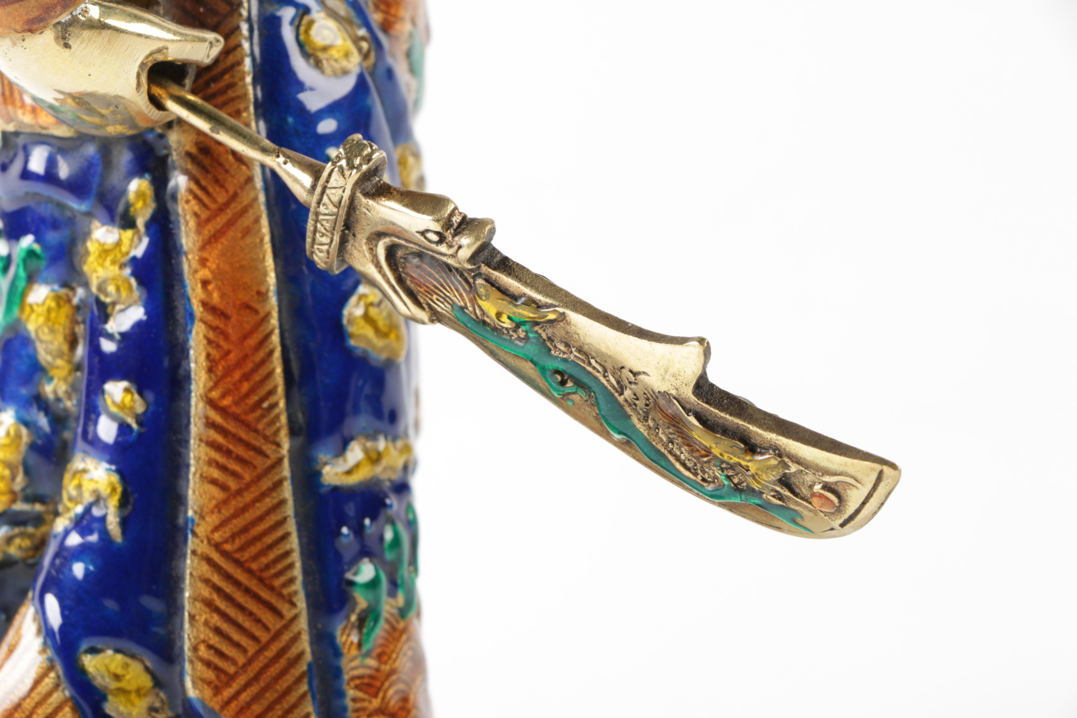 Guan Yu Bronze Warrior Figurine