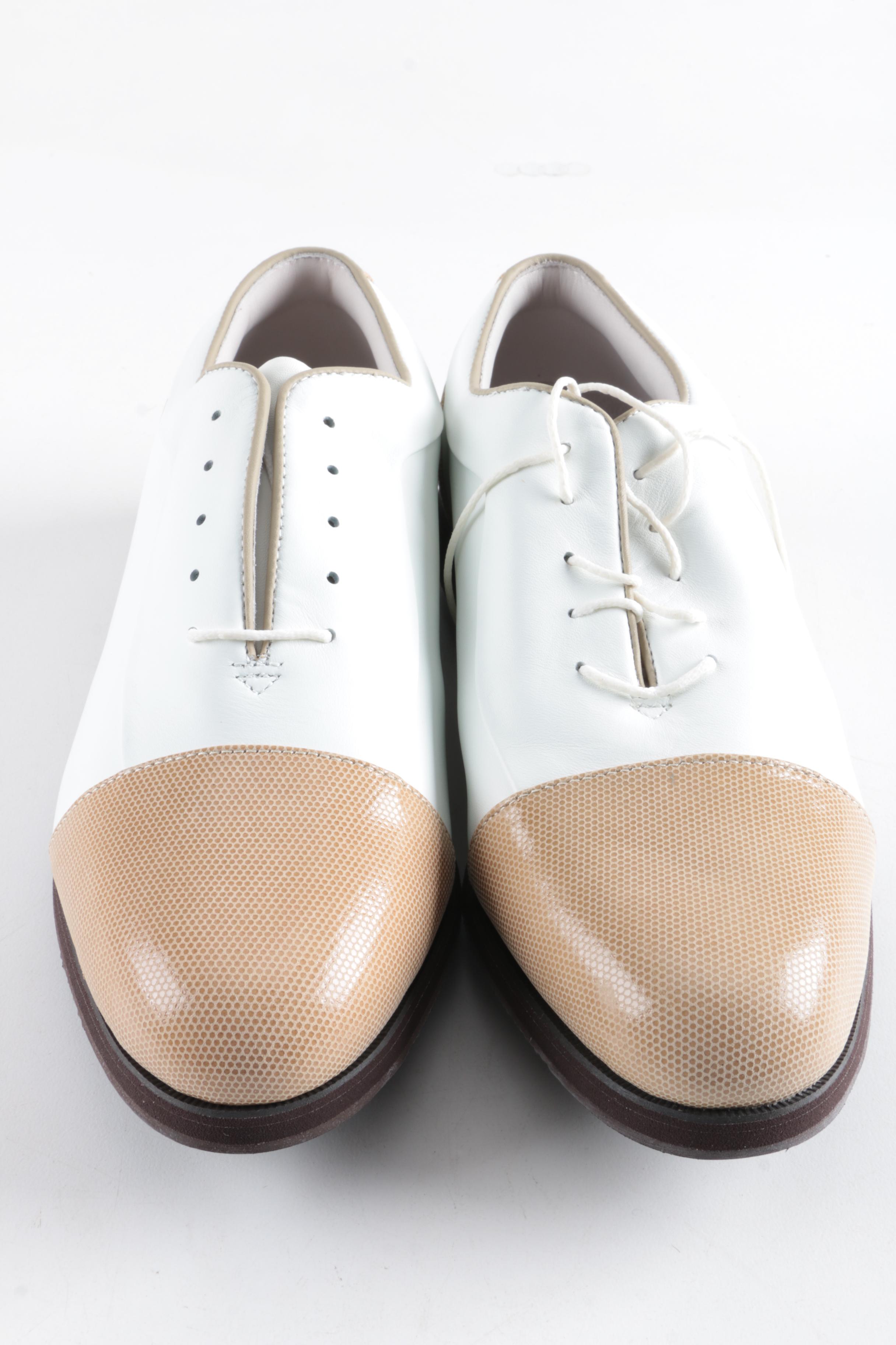 Women's Footjoy White Leather Golf Shoes