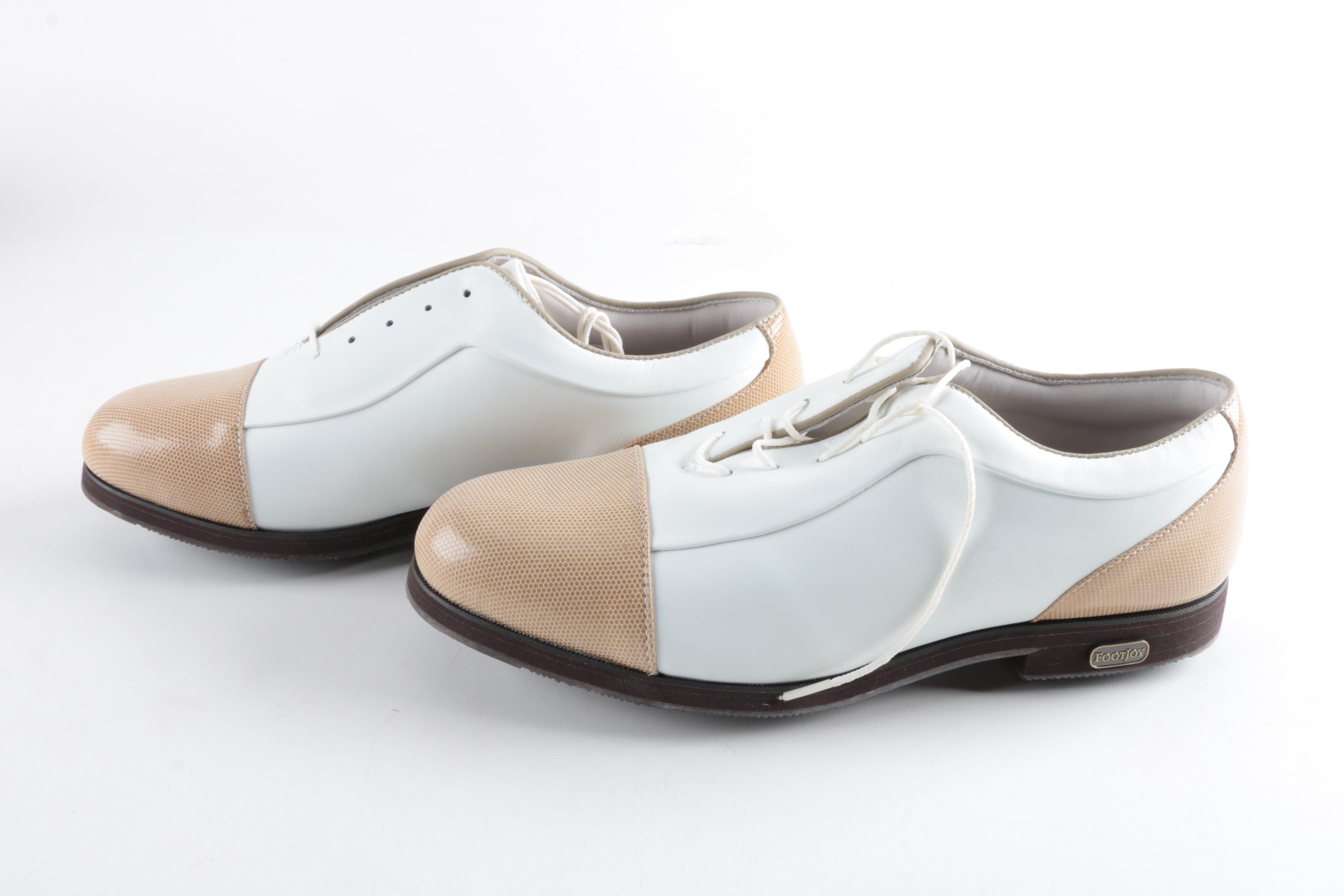 Women's Footjoy White Leather Golf Shoes
