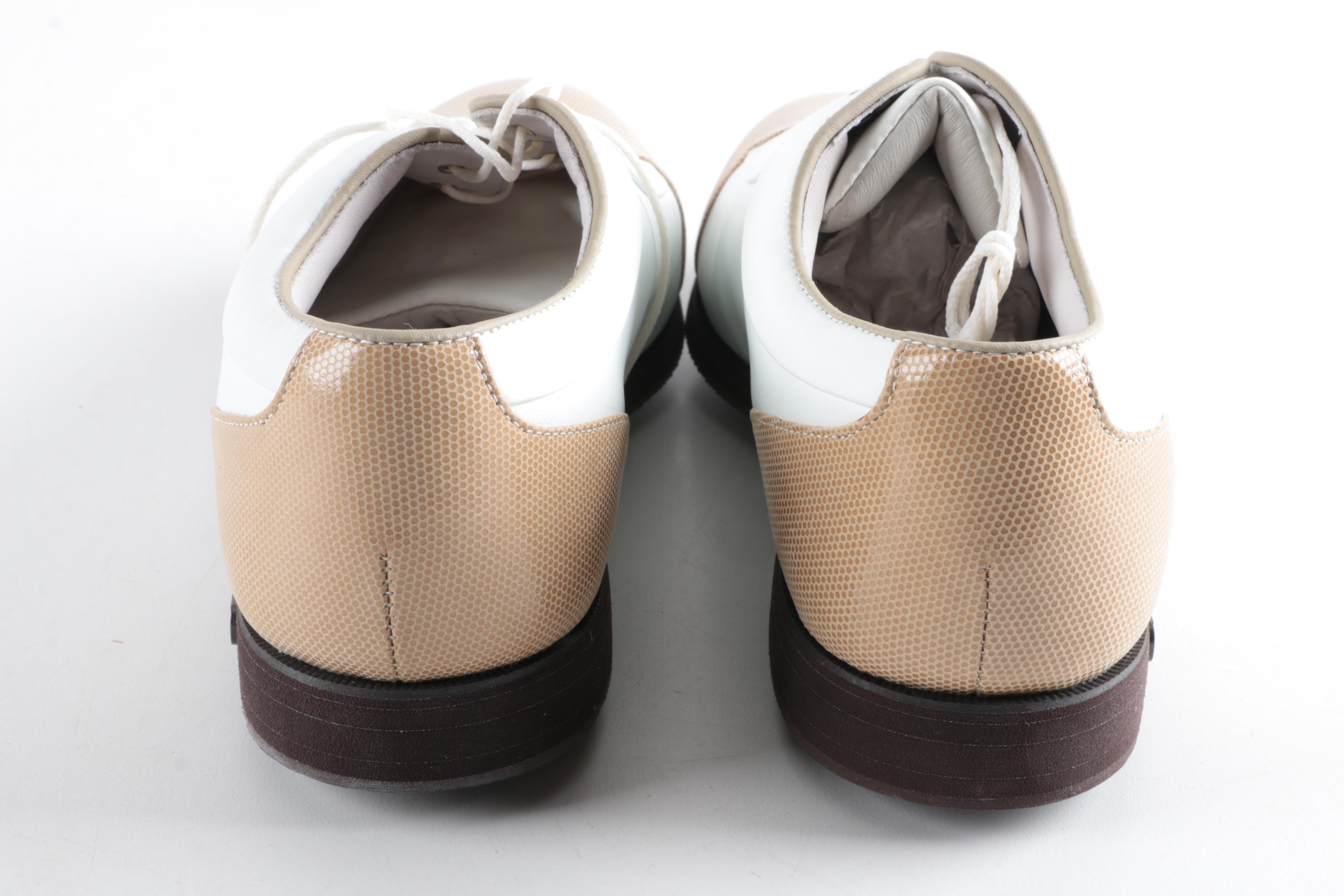 Women's Footjoy White Leather Golf Shoes