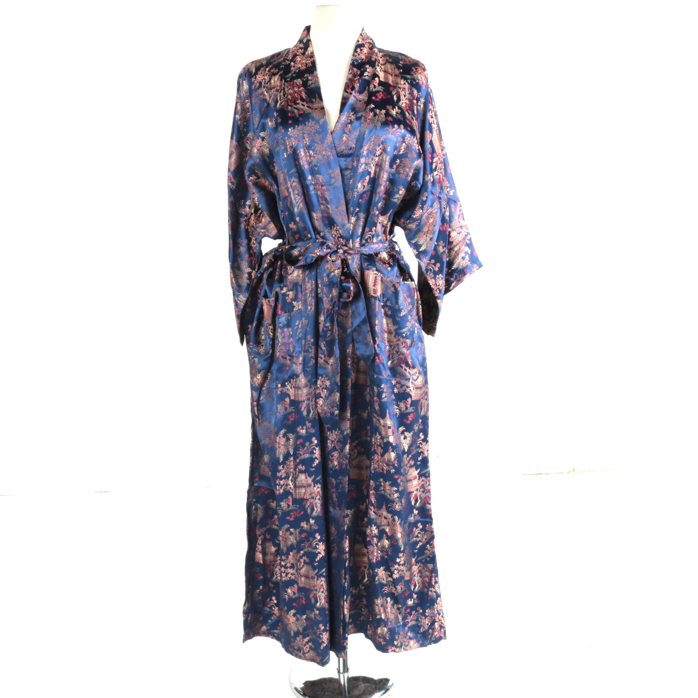 Cathaya Silk Chinese Inspired Brocade Full Length Robe