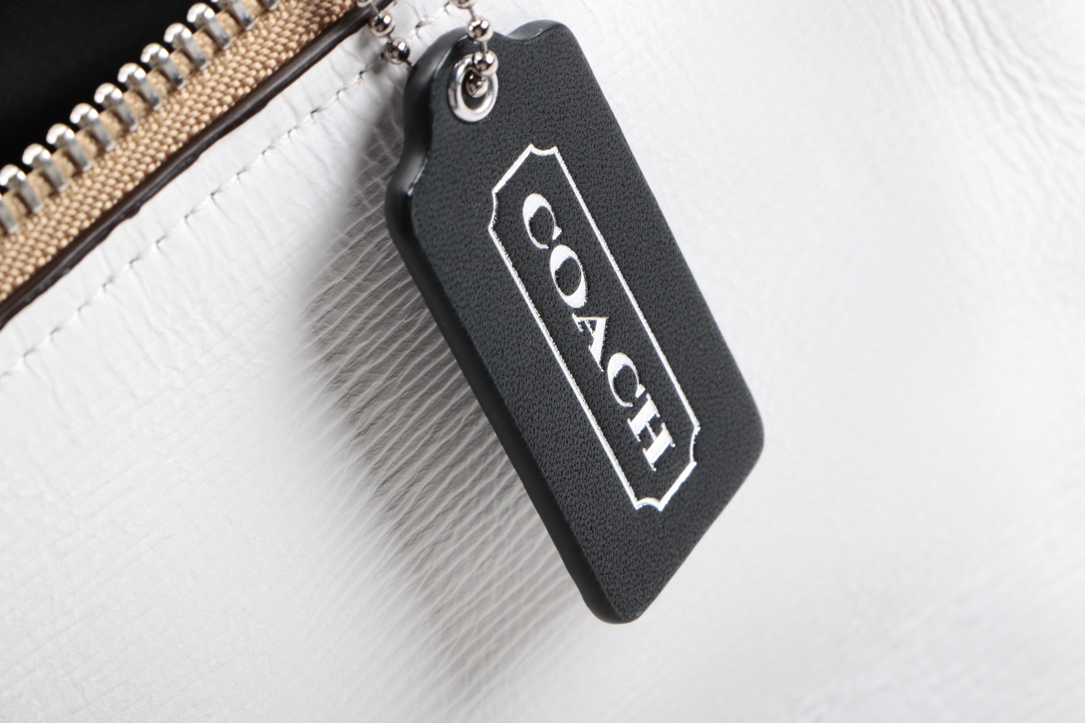 Coach Python Print & Leather Fold Over Clutch