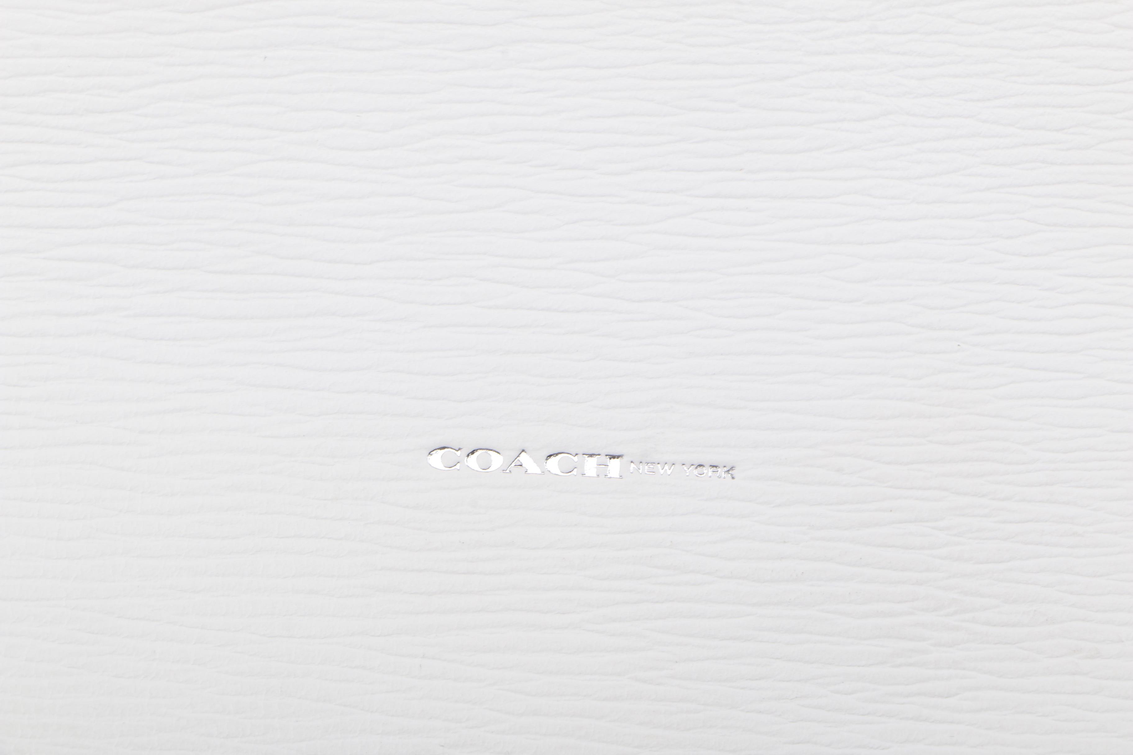 Coach Python Print & Leather Fold Over Clutch