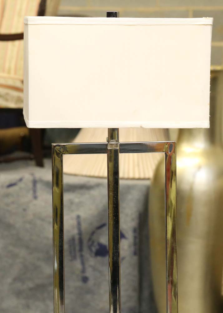 Contemporary Chrome Floor Lamp
