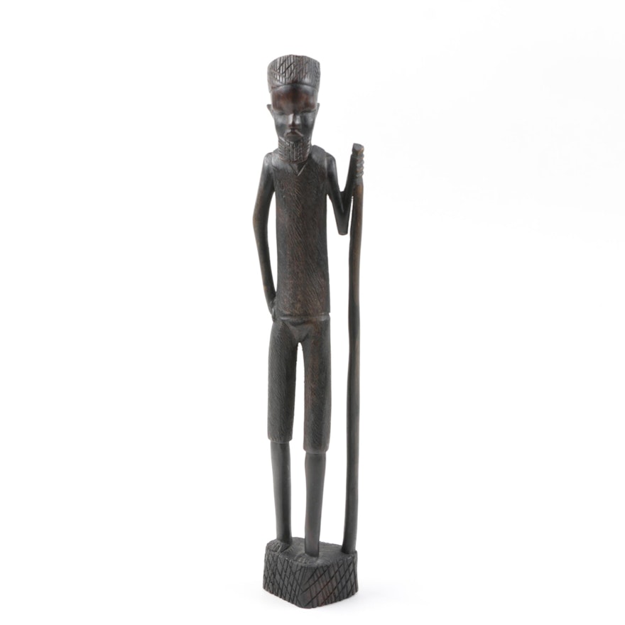 African-Inspired Wooden Figurine