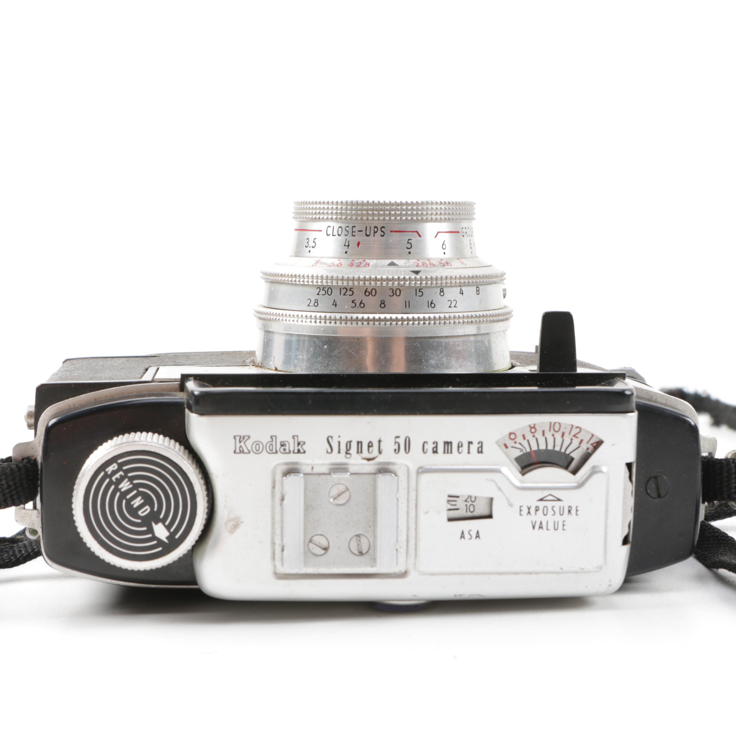 Vintage Kodak Signet 50 Camera with Leather Case