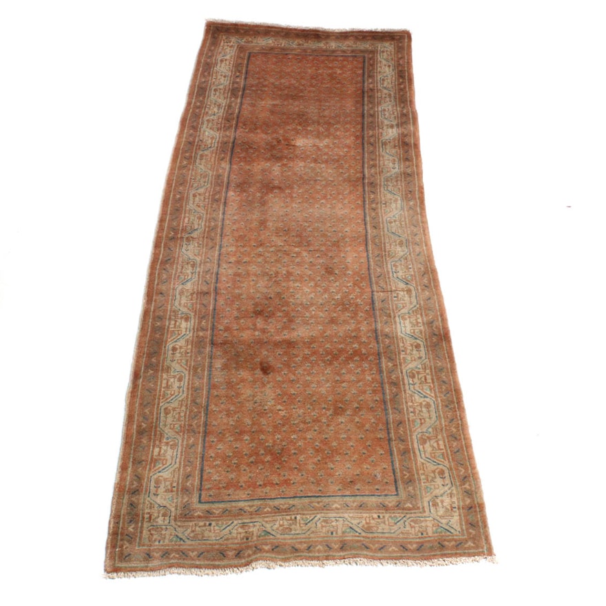Hand-Knotted Semi-Antique Malayer Boteh Runner