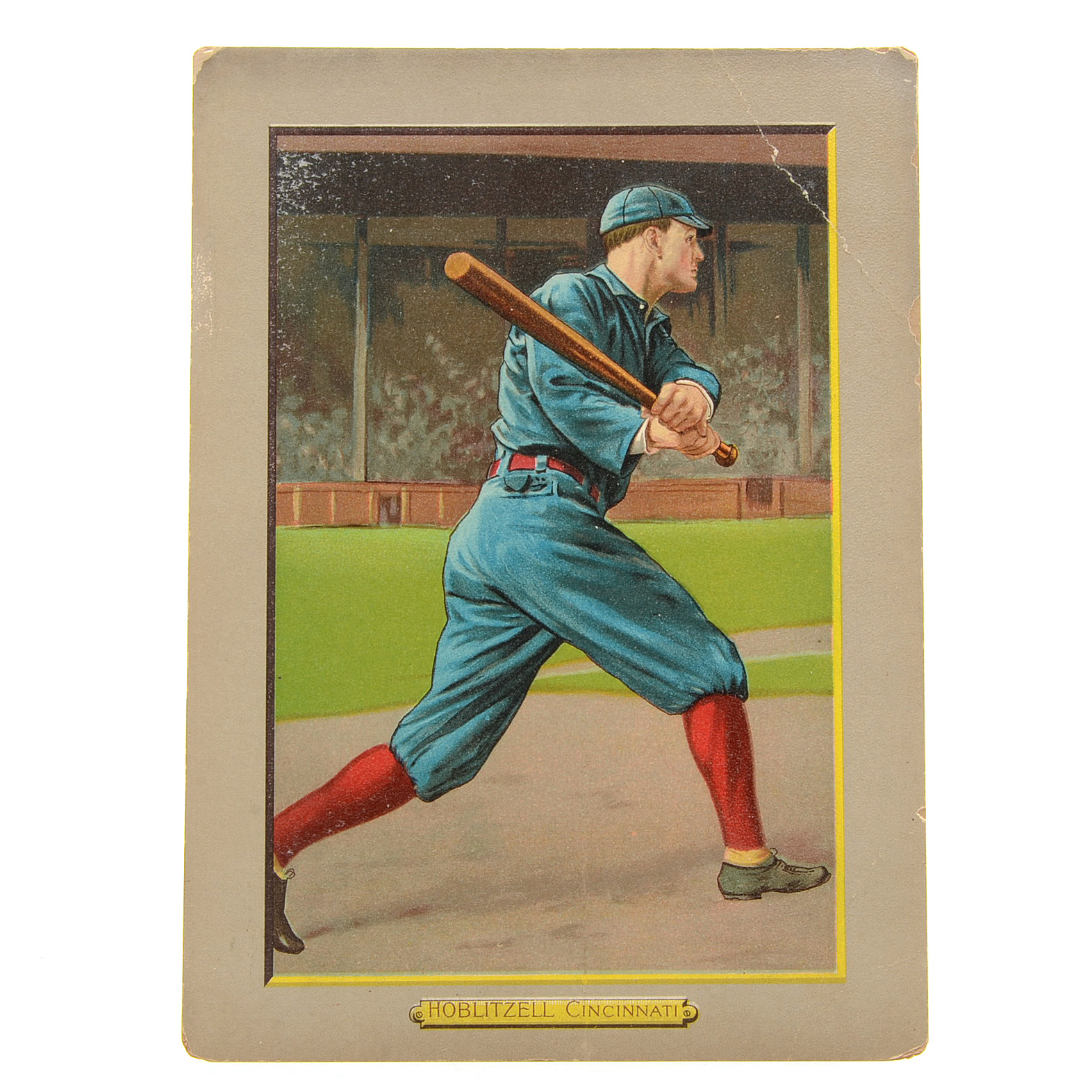 1911 Dick Hoblitzell "Turkey Red" Tobacco Cabinet Card