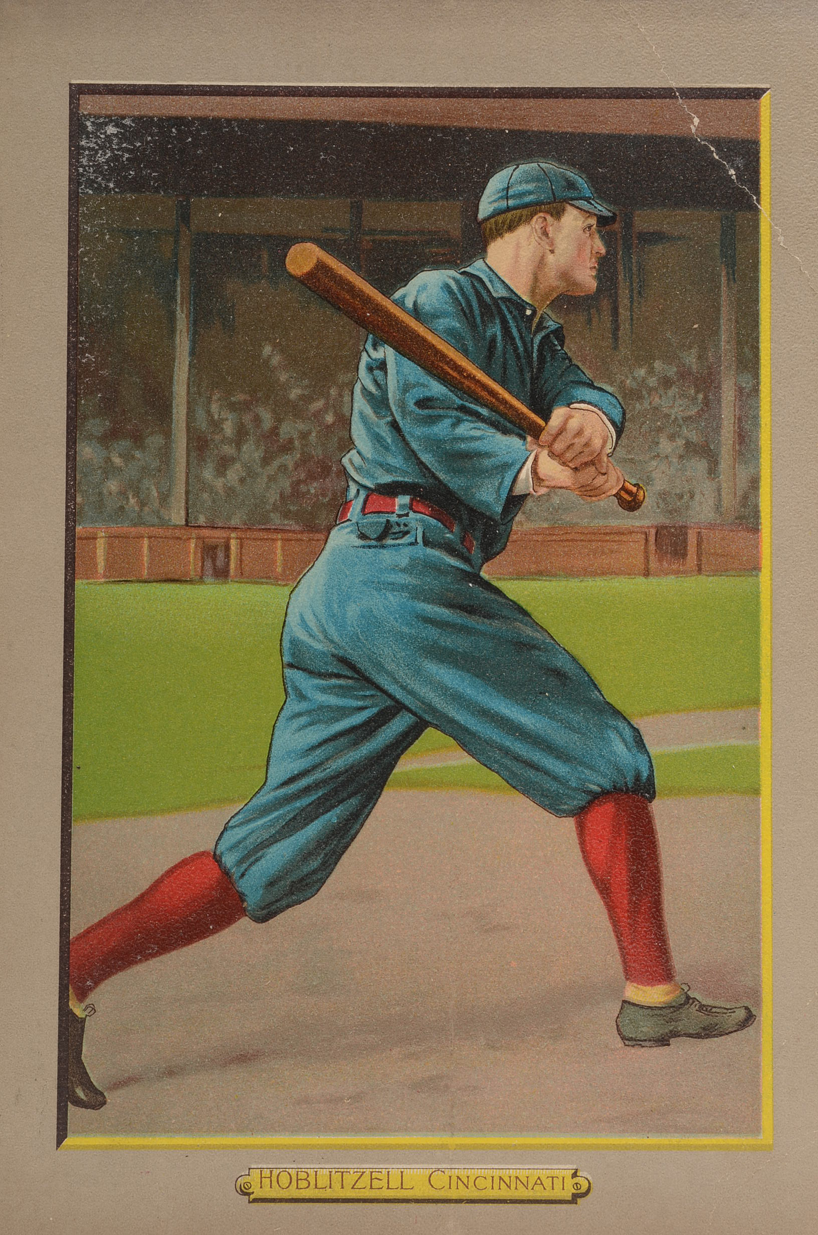 1911 Dick Hoblitzell "Turkey Red" Tobacco Cabinet Card