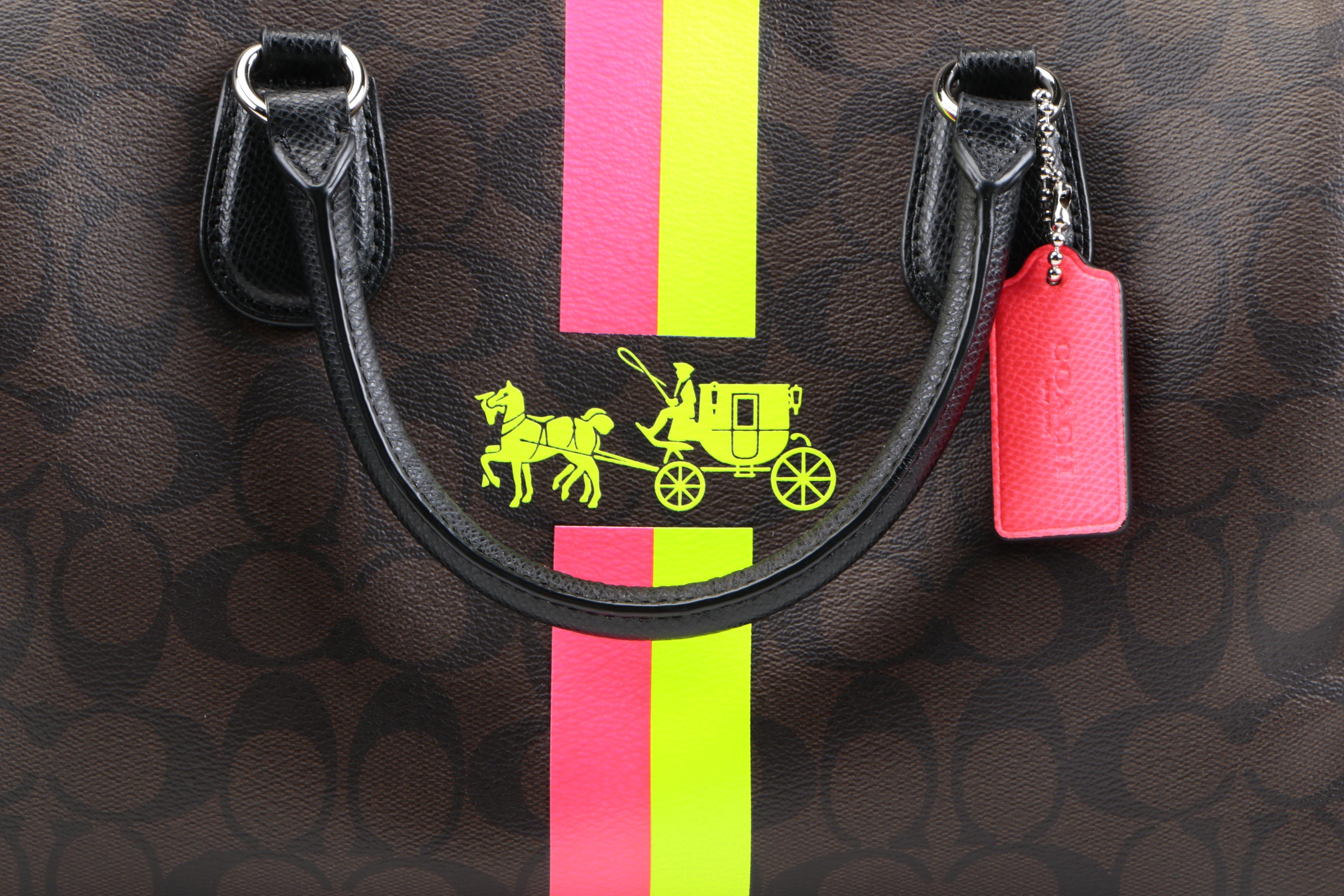 Coach Signature Stripe Bennett Satchel