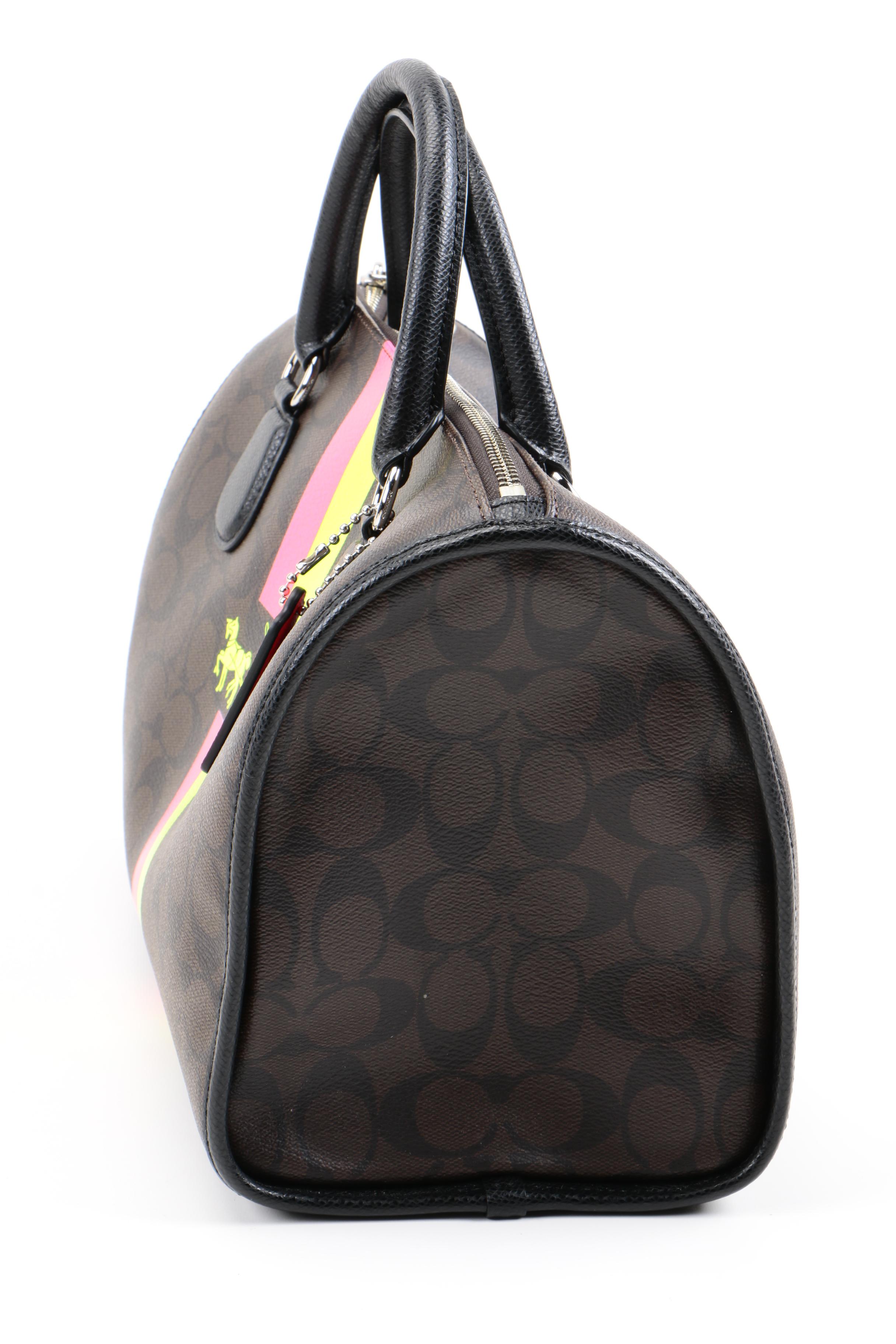 Coach Signature Stripe Bennett Satchel