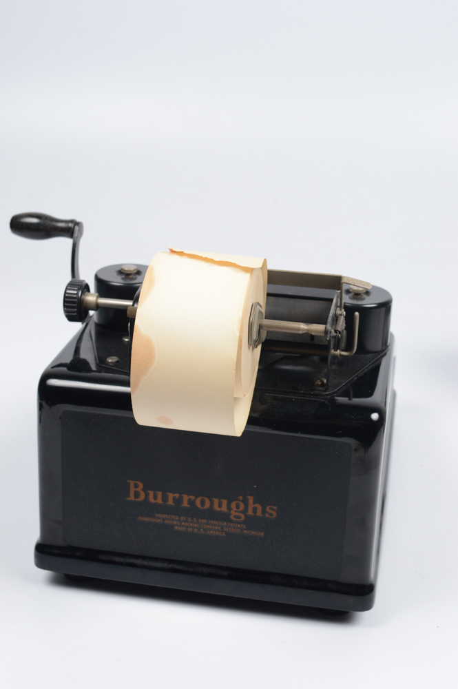 Vintage Burroughs Adding Machine and Ohaus Scale