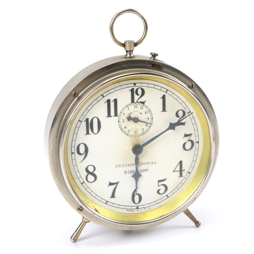 Vintage Analog Desk Alarm Clock by International