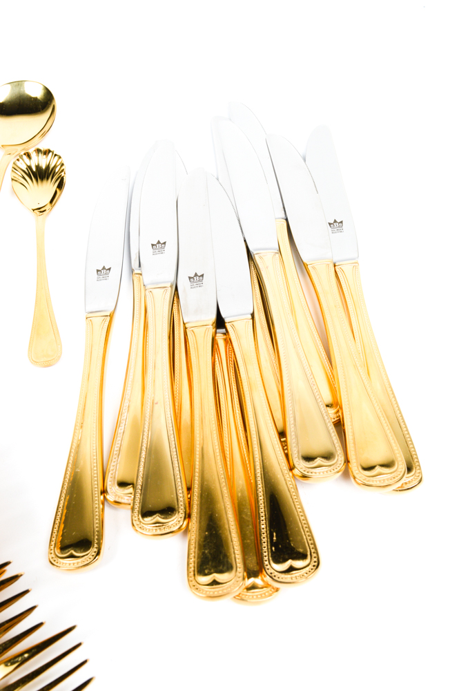 Soligen Germany Gold Plate "Royal Collection" Flatware