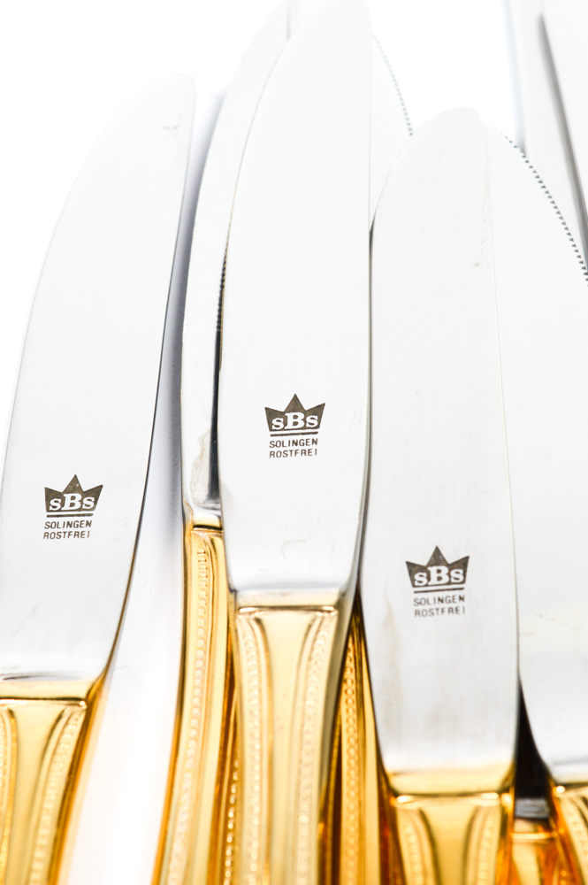 Soligen Germany Gold Plate "Royal Collection" Flatware