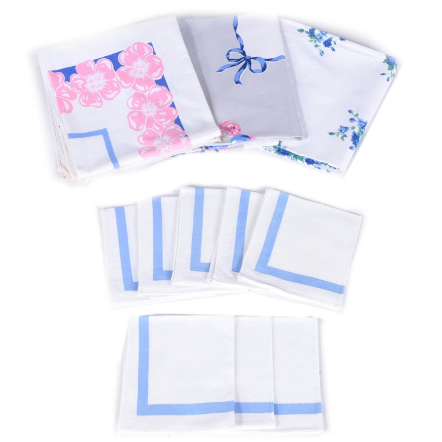 Floral Print Tablecloths and Napkins