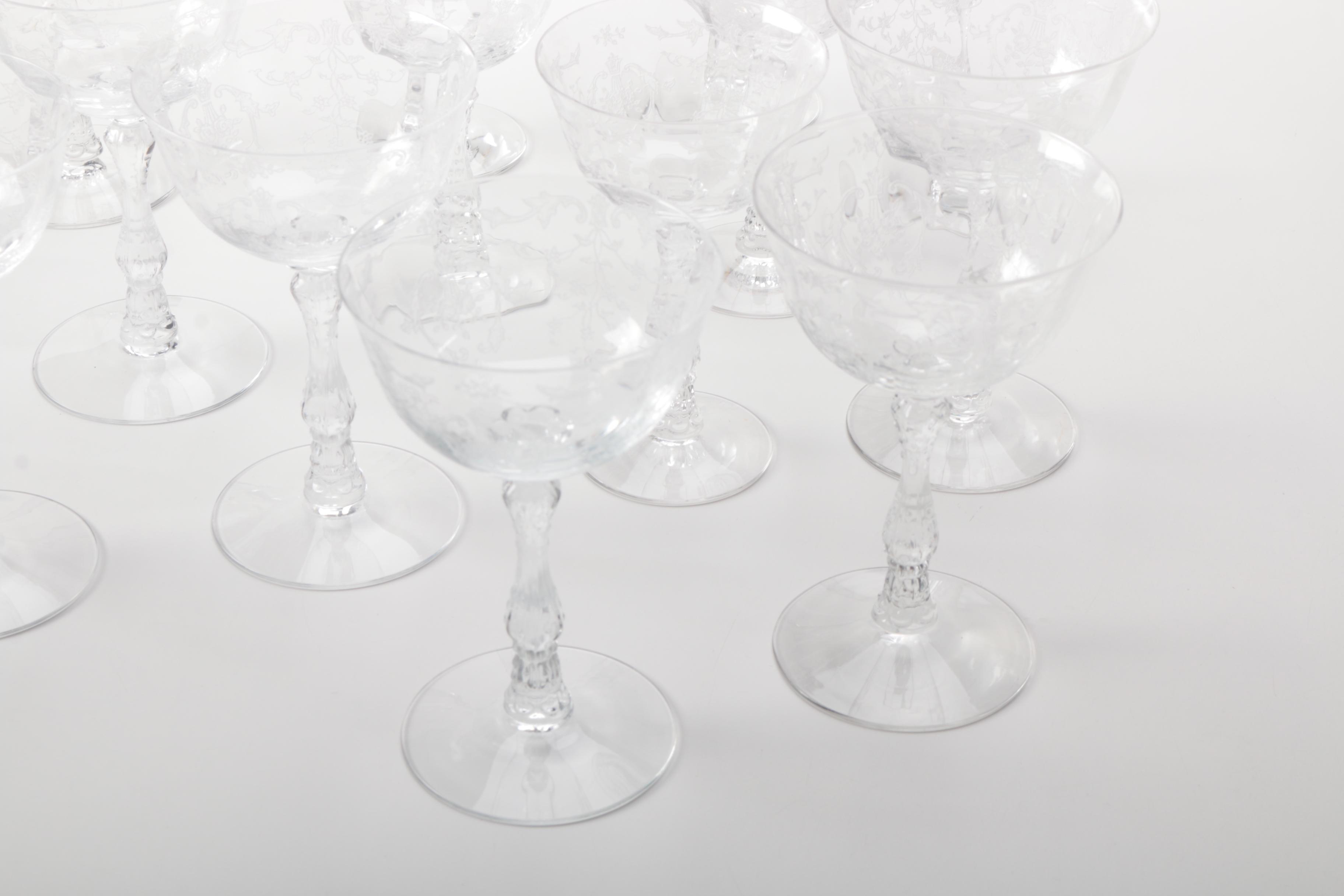 Etched Glassware Set