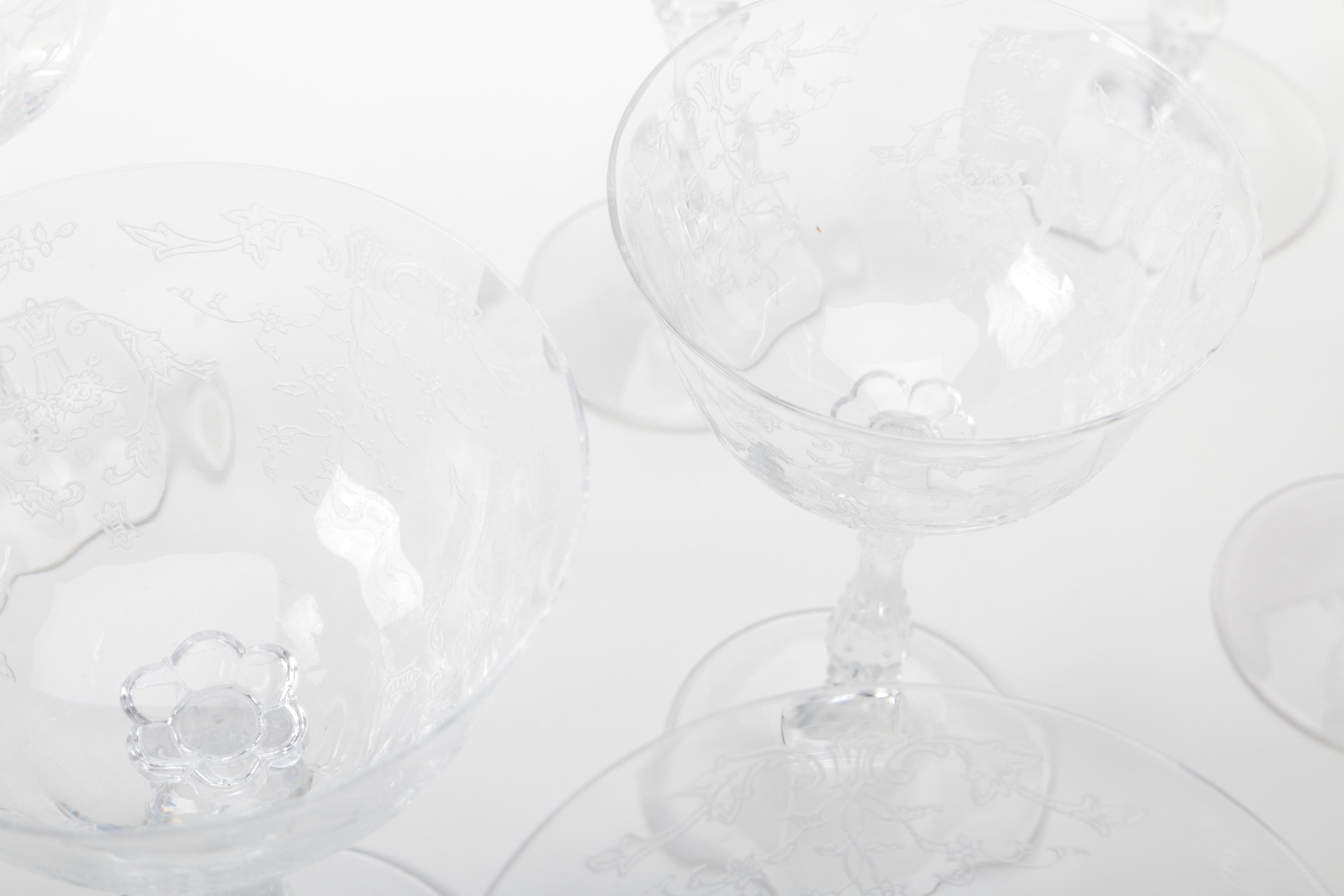 Etched Glassware Set