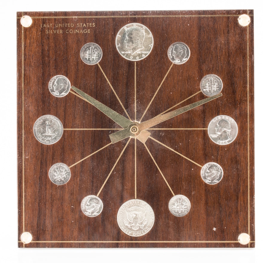 United States Last Silver Coinage Clock 1964
