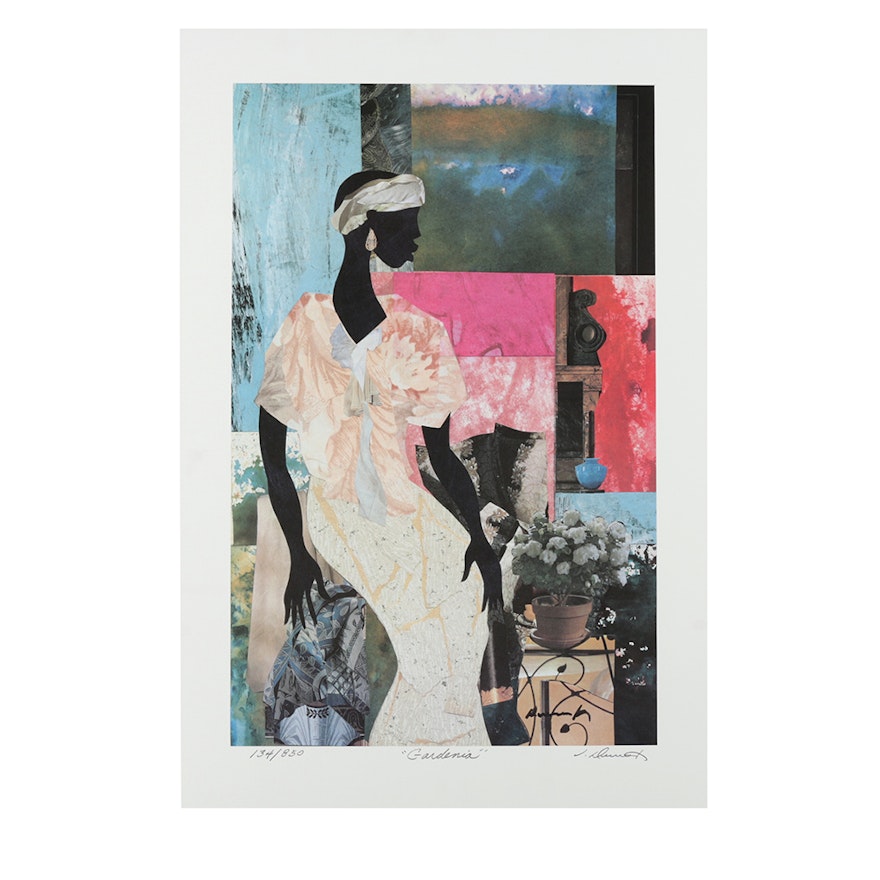 James Denmark Limited Edition Offset Lithograph on Paper "Gardenia"