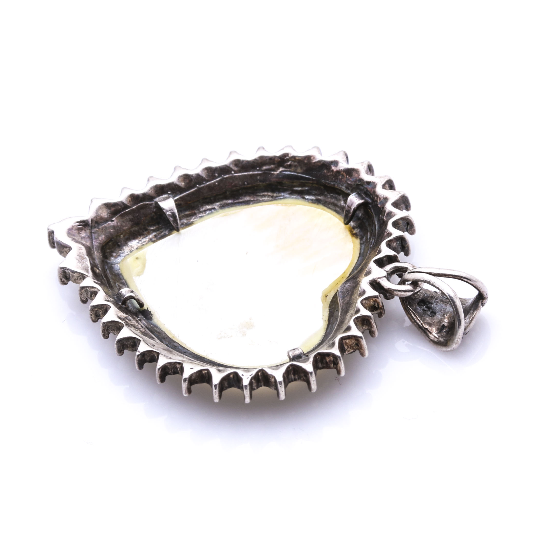 Sterling Silver Mother of Pearl, Marcasite, and Coral Jewelry