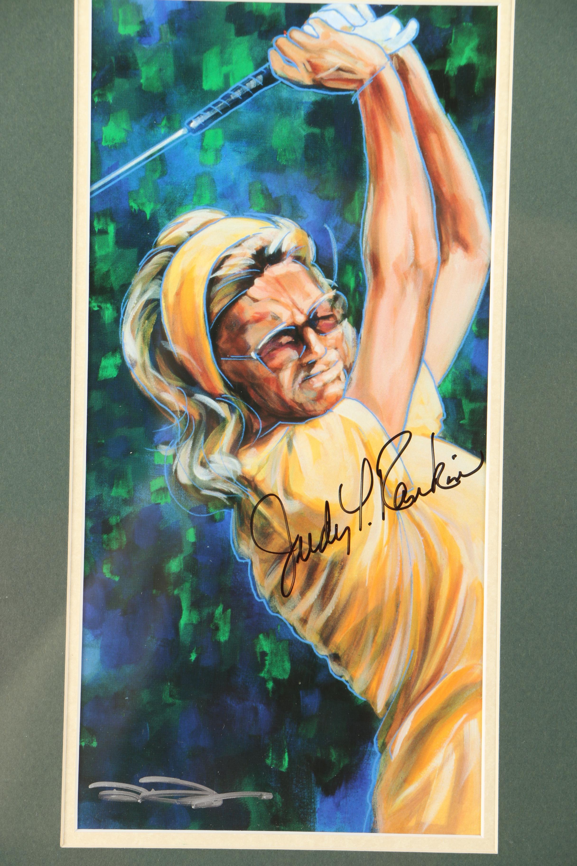 Offset Lithograph After Robert Hurst of Judy Rankin with Autograph