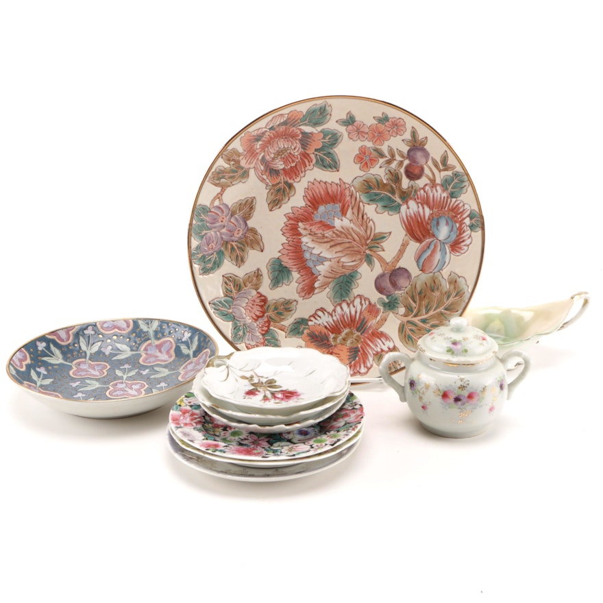 Assorted Floral China Featuring Royal Bayreuth "Roses"