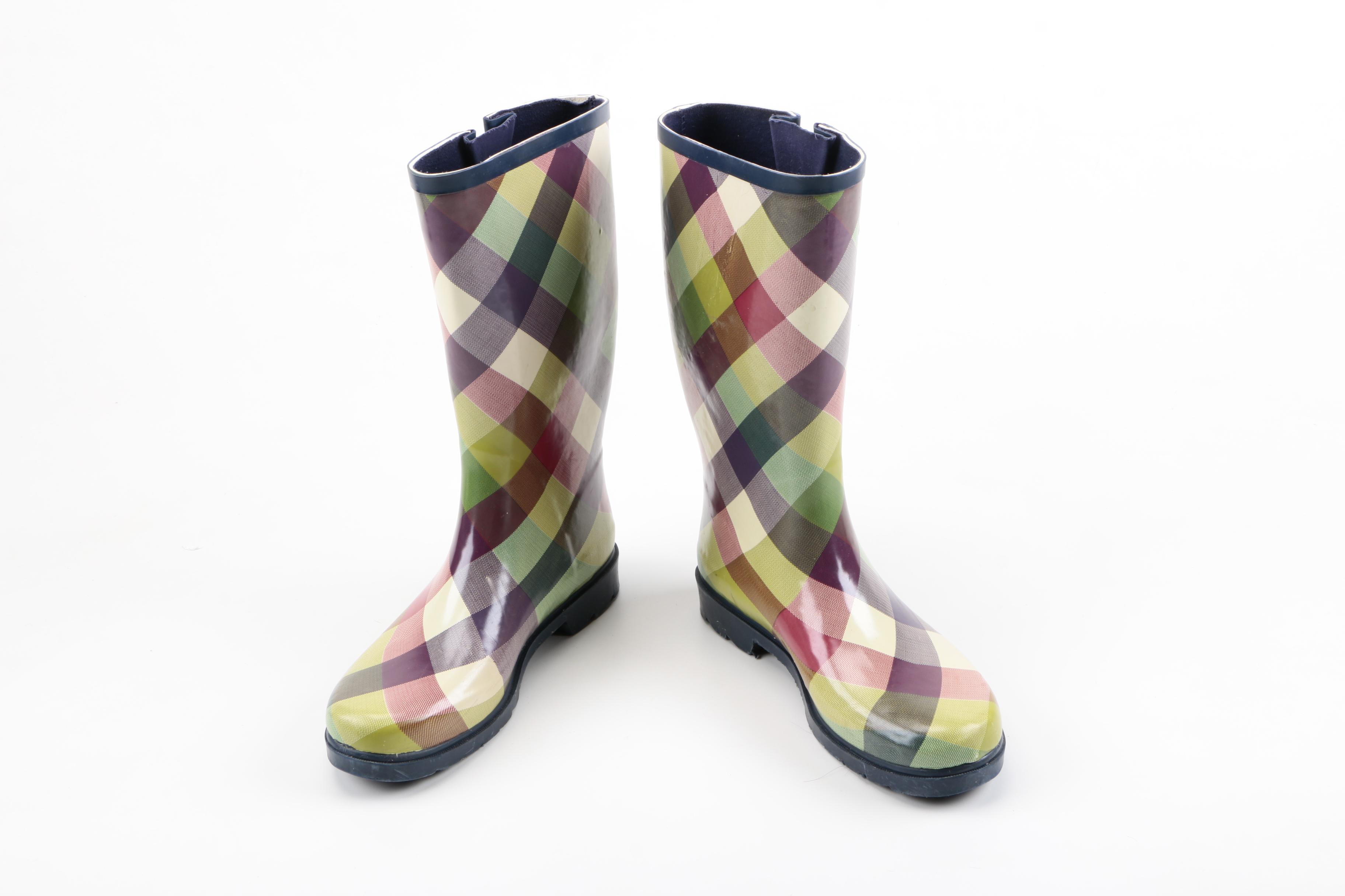 Plaid Rubber Rainboots