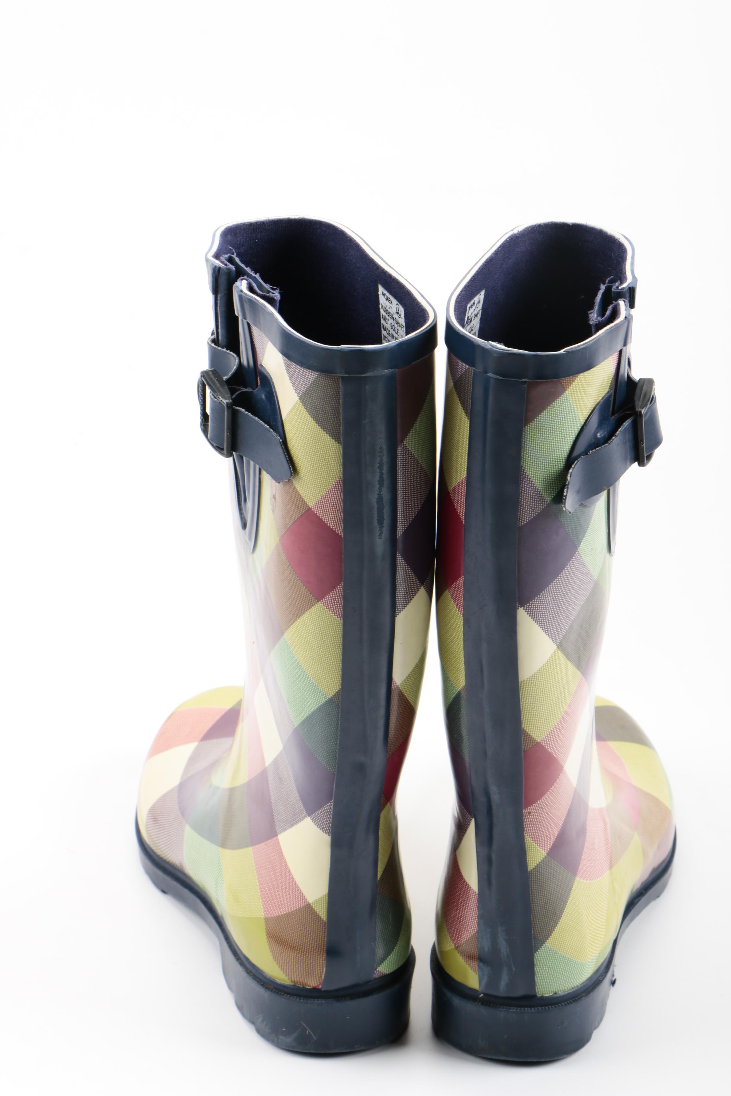 Plaid Rubber Rainboots